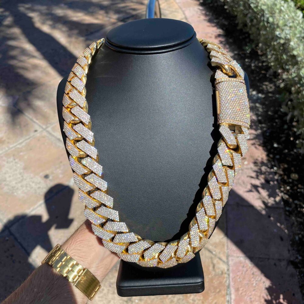 22mm Bust Down Rose Gold Cuban Chain