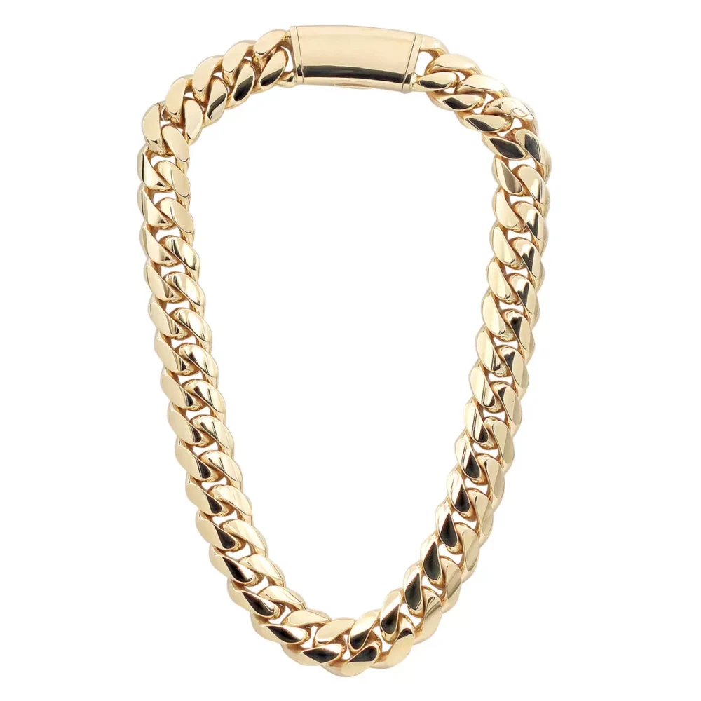 Solid 14K Yellow Gold 20mm Miami Cuban Chain (22”)